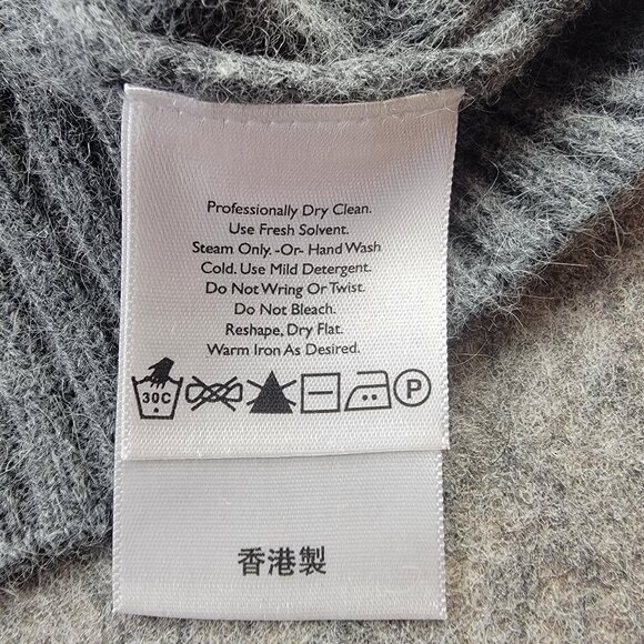 Eddie Bauer Sweater Women’s Large Gray Angora Blend Turtleneck Vintage - Picture 5 of 10